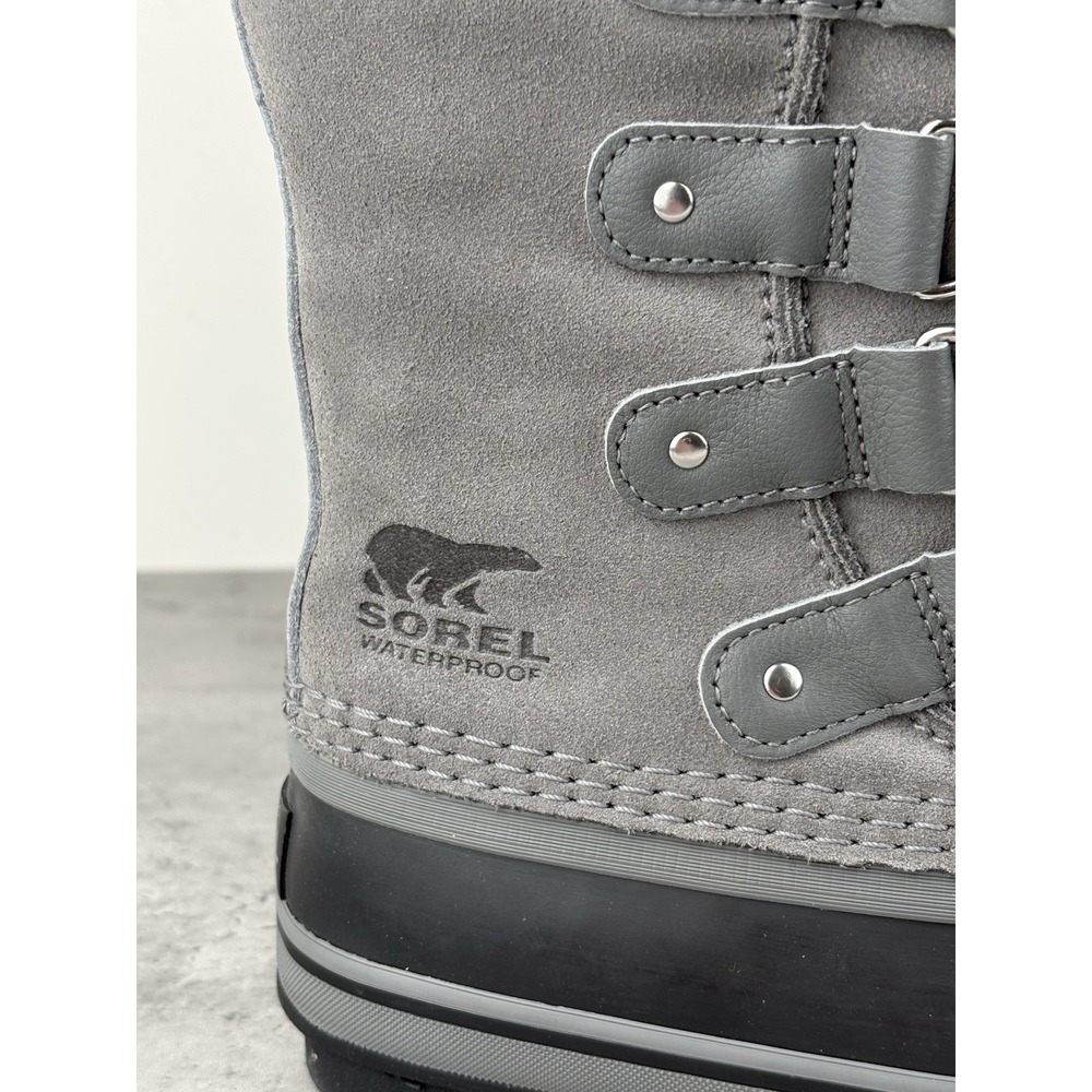Sorel Women's Joan of Arctic Waterproof Boots Size US 8 Quarry Gray Suede New - Picture 2 of 6